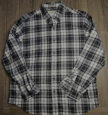 Mens L. L. Bean Long Sleeve Plaid Flannel Button Up Shirt Large LG REG