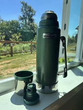 Vintage Stanley Aladdin Thermos A-944DH 1QT Green USA Made Vacuum Bottle 1997