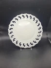 Fenton Vintage Reversed C Lace Edge MilkGlass 9.25" Footed Plate No Chips/Cracks