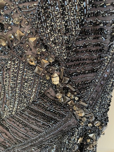 Jovani Beaded Floor Length Gown- Size 14- Strapless - Corset- Whimsigoth- Gray - Picture 2 of 19