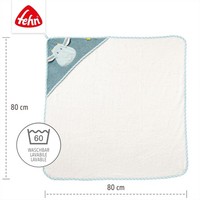 Fehn Baby Badetuch Drache Poncho Frottee Kapuzenhandtuch 80X80 Cm 0+ Monate