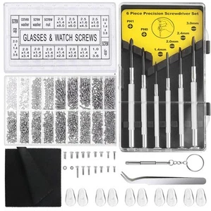 1000 Piezas Micro Tornillos De Reparacion De Gafas De Sol, Surtido De Tuerca... - Picture 1 of 6