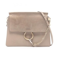 Borsa a tracolla Chloe Faye pelle scamosciata beige usata donna