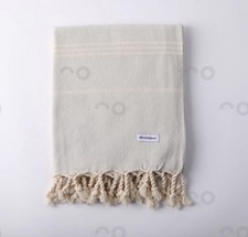 New NWT Beige Turkish Style Beach Towel Quick Dry Sand Free Lightweight Extra L