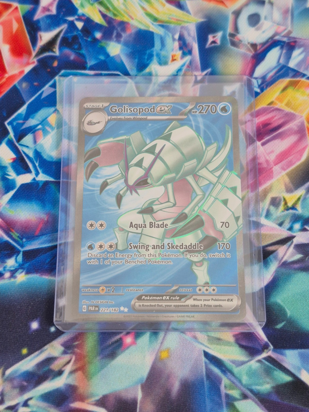 Pokemon Golisopod ex 221/182 SV04: Paradox Rift Holo ULTRA RARE