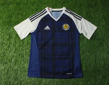 SCOTLAND TEAM 2015/2017 FOOTBALL SHIRT JERSEY HOME ADIDAS ORIGINAL SIZE YOUNG L