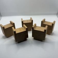Wooden Train Track Bridge Supports Risers Large Brio Compatible x5