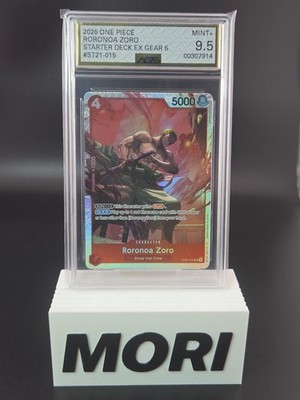 AGS 9.5 MINT+ Roronoa Zoro #ST21-015 SR One Piece CCG Starter Deck
