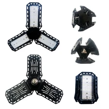 80W LED Garage Shop Light Bulb  Adjustable Panel E26 Screw Socket Deformable