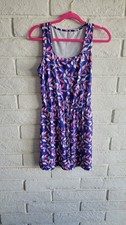 Pink and Purple Floral Casual Sundress Dress Size Small