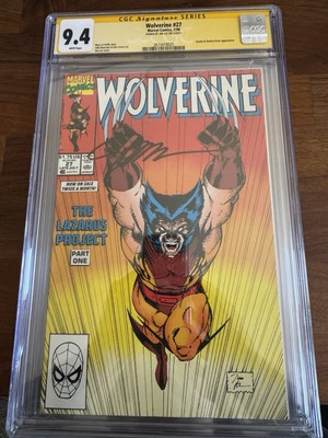 Wolverine #27 (CGC 9.4) 1990, Iconic Cover, signiert von Jim Lee!