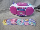 Vintage Barbie Dance with Me Talking Boombox w/4 CDs & 4 Cassettes | Works Great