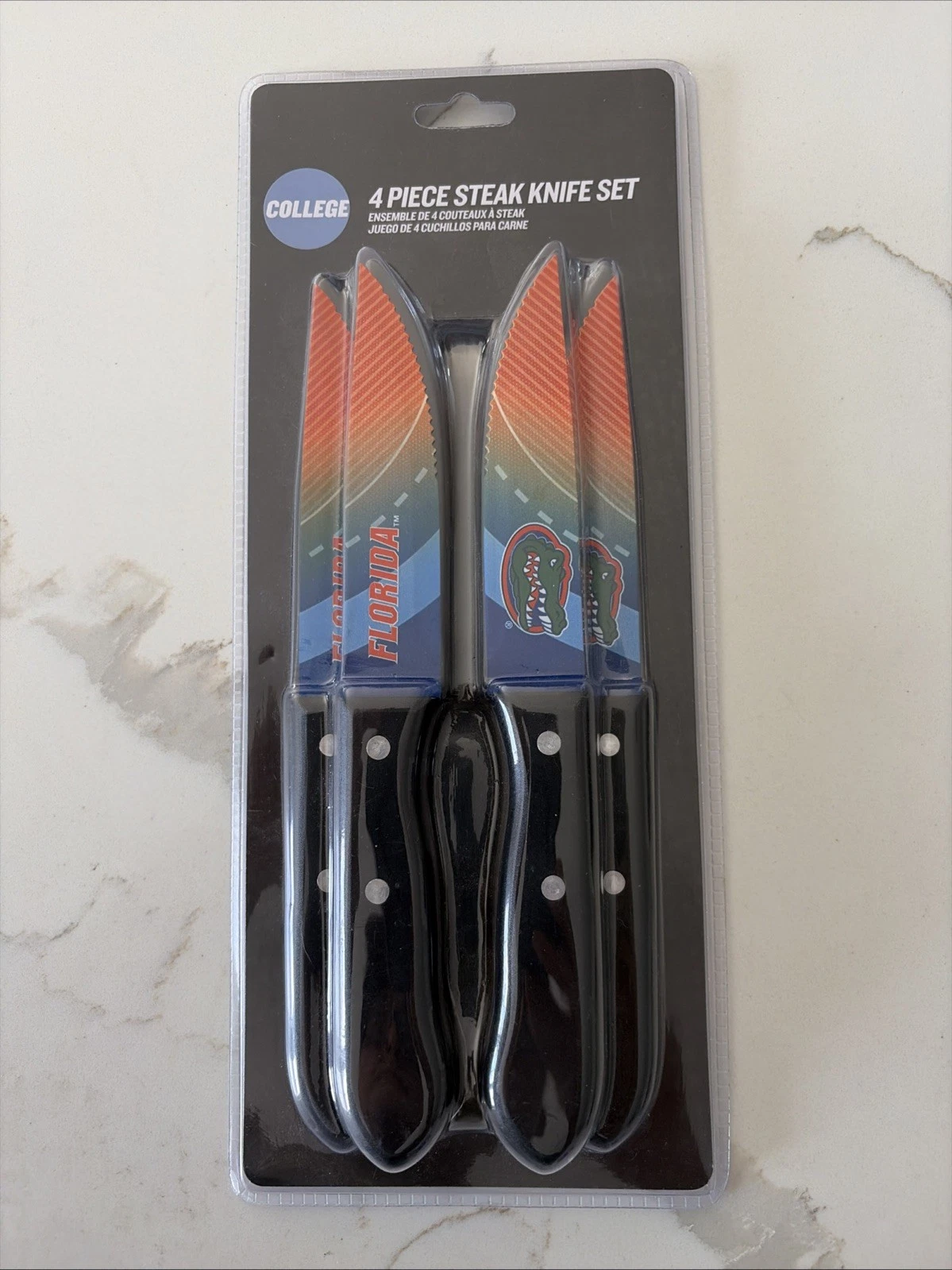 Sports Vault College Florida Gators 4 Piece Steak Knife Set SKUFL07 NEW & SEALED