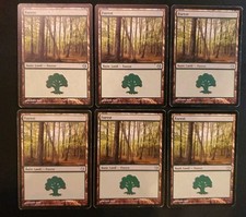 6x Forest #111 English Duels of Planeswalkers Basic Land Mana Mixed Condition 