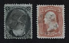 CKStamps: US Stamps Collection Scott#87 88 2c 3c Washington Used