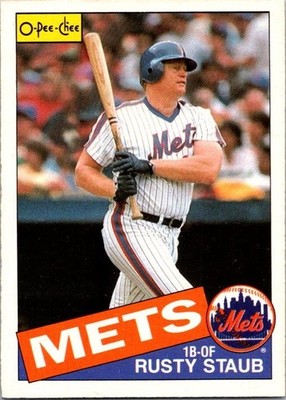VINTAGE BASEBALL CARD 1985 OPC  NEW YORK METS RUSTY STAUB   NO772