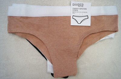 H&M  3er-Pack Cheeky Hipster  Damen Slips Gr. 38 beige, weiß, schwarz NEU