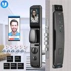 Smart Door Lock 3D Face Recognition Camera Finger Print Password Security Lock