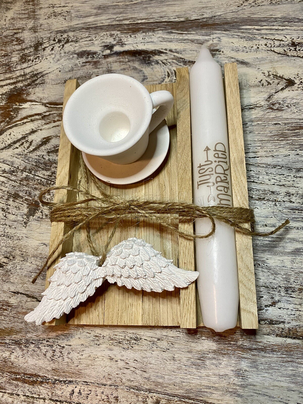 10er Pack Kerzenverpackung für Stabkerzen aus Holz Klötzchen Bastelklötzchen