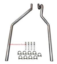 Mandrel Bent Dual Exhaust Tail Pipe Kit fits 87 - 99 Dodge Dakota