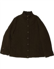 Perte By Krizia Womens Quilted Jacket Uk 23 2xl Brown Polyester Bl10