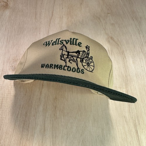 VTG Wellsville Warmbloods Rope Hat Cap Horse Carriage USA Retro 90s Kansas - Picture 12 of 13