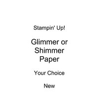 Stampin' Up Glimmer Shimmer Paper 12 x 12 Your Choice of Color