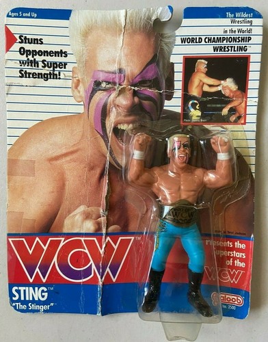 Galoob WCW Sting Wrestling Figure DAMAGED CARD US ...