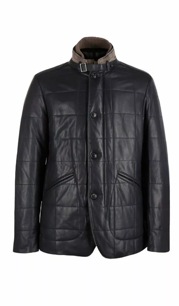 GALLOTTI MEN S FINE BLACK ITALIAN LEATHER JACKET LINING SZ US 42