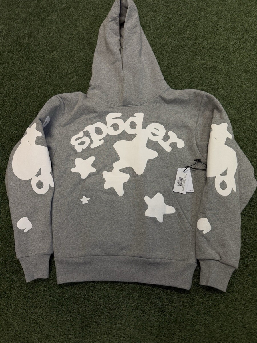 Size XS- Spider Worldwide × Young Thug Grey Beluga Sp5der