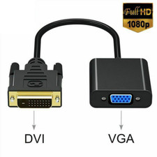 Image of 1080p DVI-D 24+1 Pin Male to VGA 15Pin Female Active Cable Adapter Converter