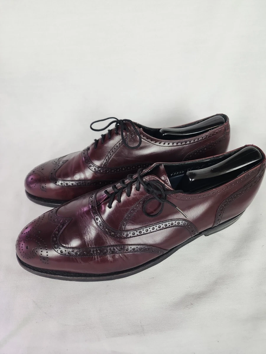 Mens burgundy wingtip best sale shoes