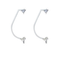 2x Pro X White 20" Mirror Ball Free-Standing Hook with 1 RPM Motor