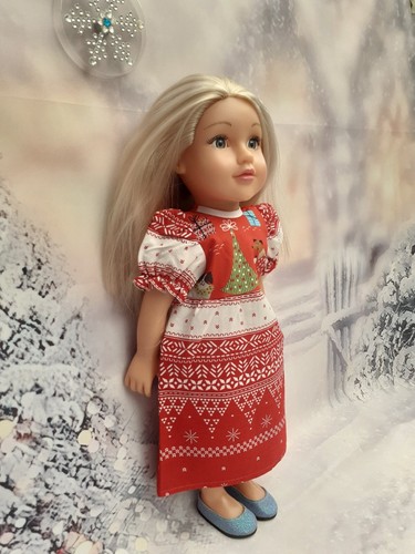 Christmas Party Outfit - Fits American Girl Our Generation 18 Inch Doll Clothes - Picture 5 of 13