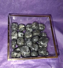 1 Larvikite Tumbled Stone (Crystal Healing, Gemstone, Feldspar)