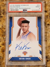 2017-18 Panini Donruss Kevin Knox Next Day Rookie On Card Autograph PSA 9