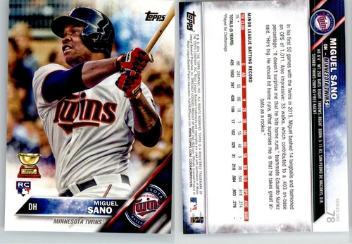 Miguel Sano 2016 Topps #78 Twins RC Rookie