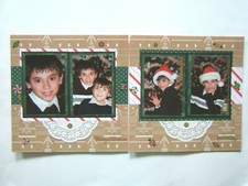 Christmas Scrapbook Pages, 12 by 12 Premade Christmas Layouts, Holiday Pages