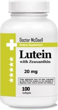 Lutein 20mg, Supports Eye Health, Skin Health, Promotes Healthy Vision 