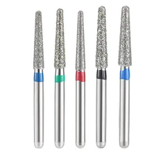 JMU Dental Diamond Burs Fit High Speed Handpiece Friction Grip Round End Taper