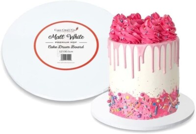 Cake Craft Company 8 Zoll Rund Cake Board Glanz Weiß Cake Trommel (5er Pack)