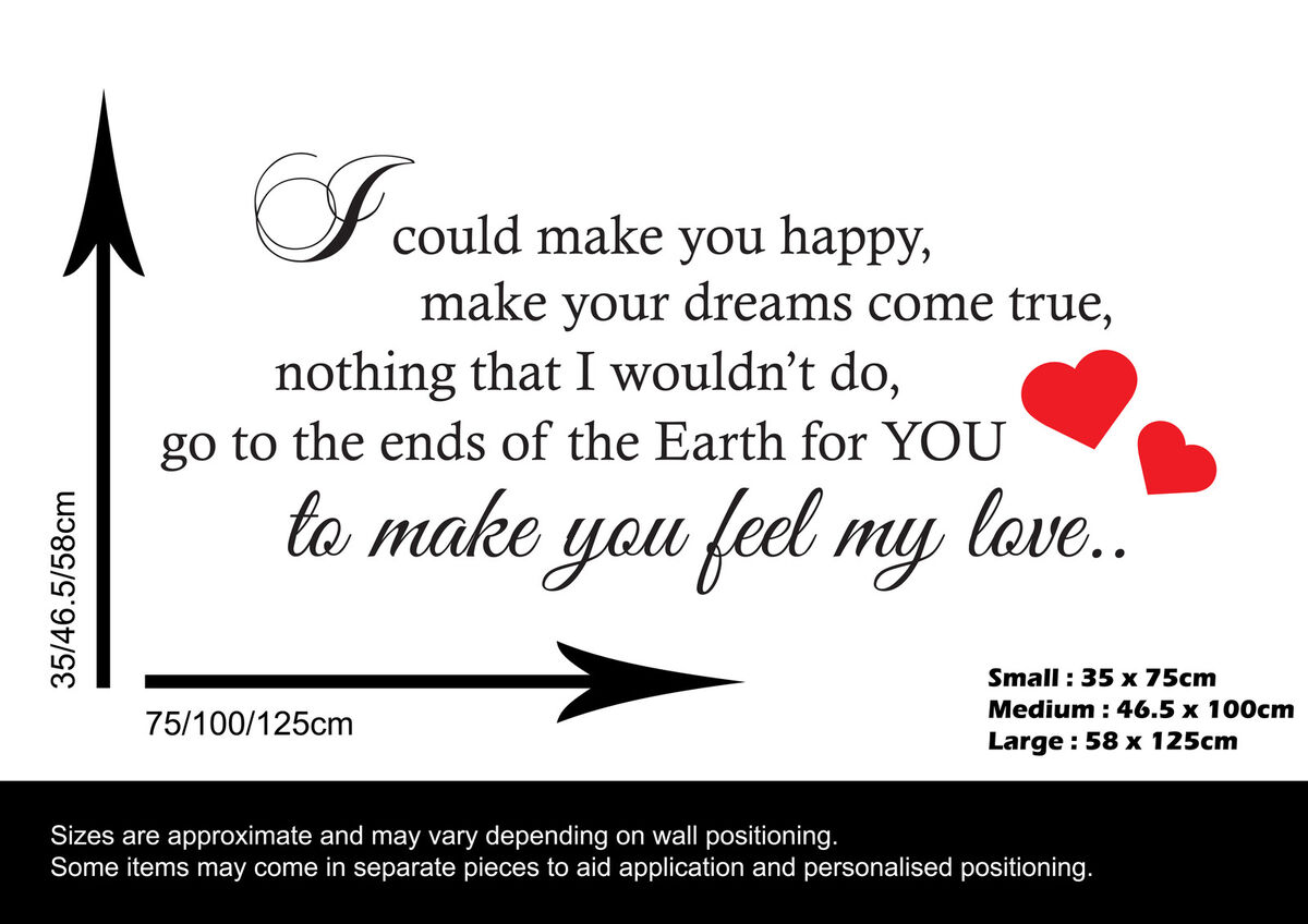 ADELE - MAKE YOU FEEL MY LOVE SONG LYRICS - WALL STICKER WALL ART TRANSFER