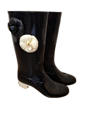 chanel wellington boots