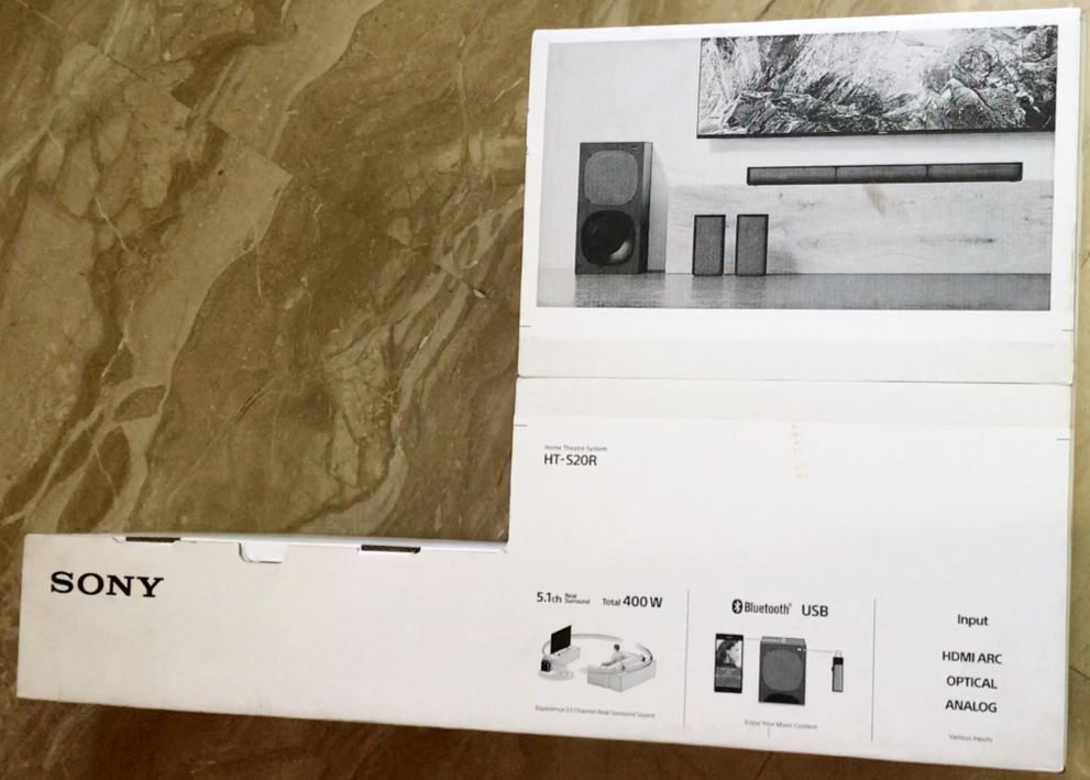 Sony HT-S20R Dolby Digital Wired Soundbar Subwoofer Rear