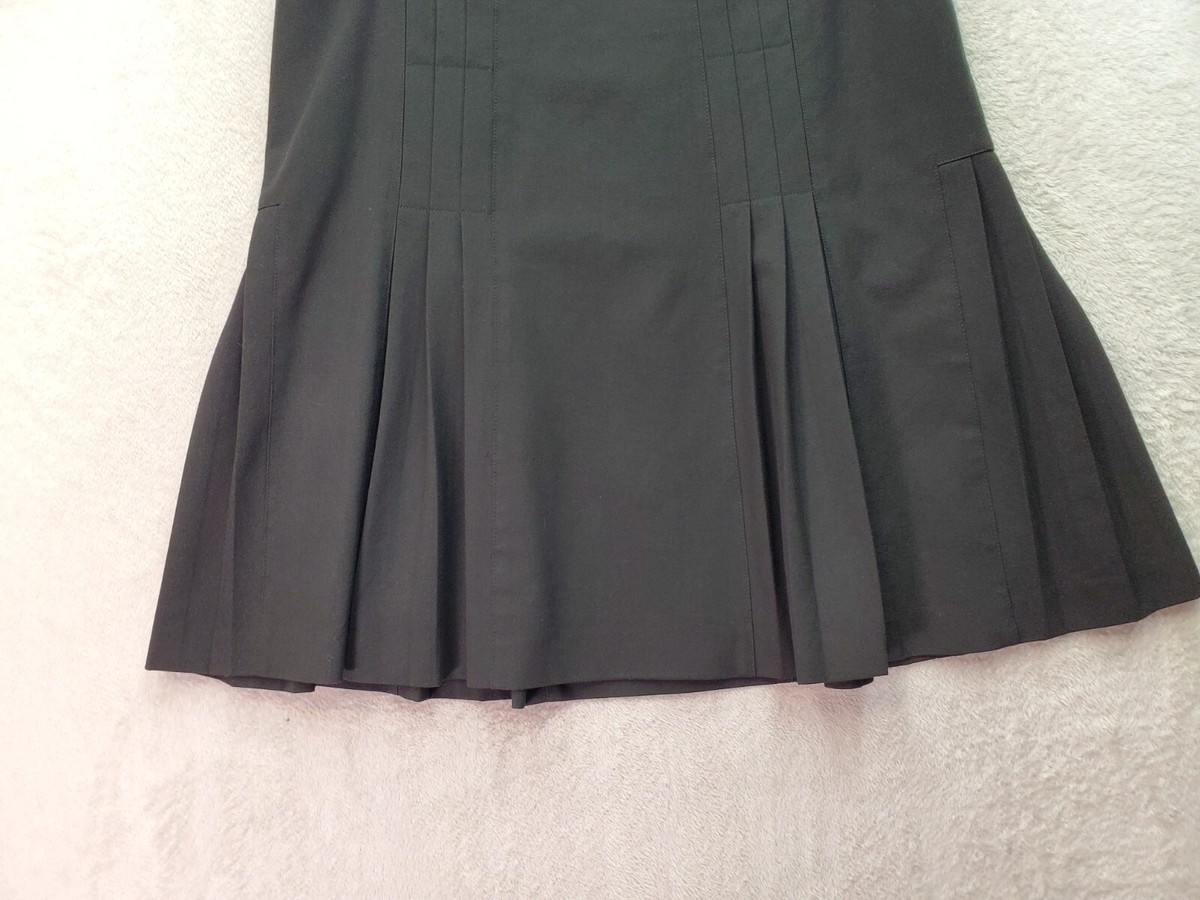 Laundry Pleated Skirt Women's Size 4 Black Solid Polyester