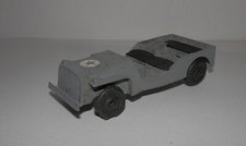 Vintage TootsieToy 1950s Metal Painted Gray Military Jeep