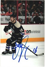 R. J. Umberger Autographed 4x6 Color Photo Columbus Blue Jackets #18