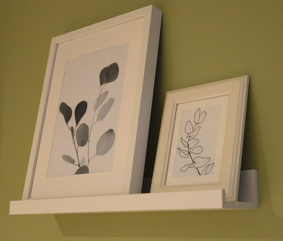 Foto- und Bildkonsole im 2er Set, weiß, Regal, Wandregal, Gewürzregal, Flurregal - Bild 3 von 3