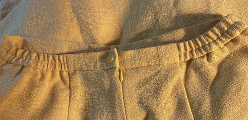 MetroStyle Skirt & Jacket Set SZ 8 Womens Pencil Yellow Vintage - Picture 6 of 7