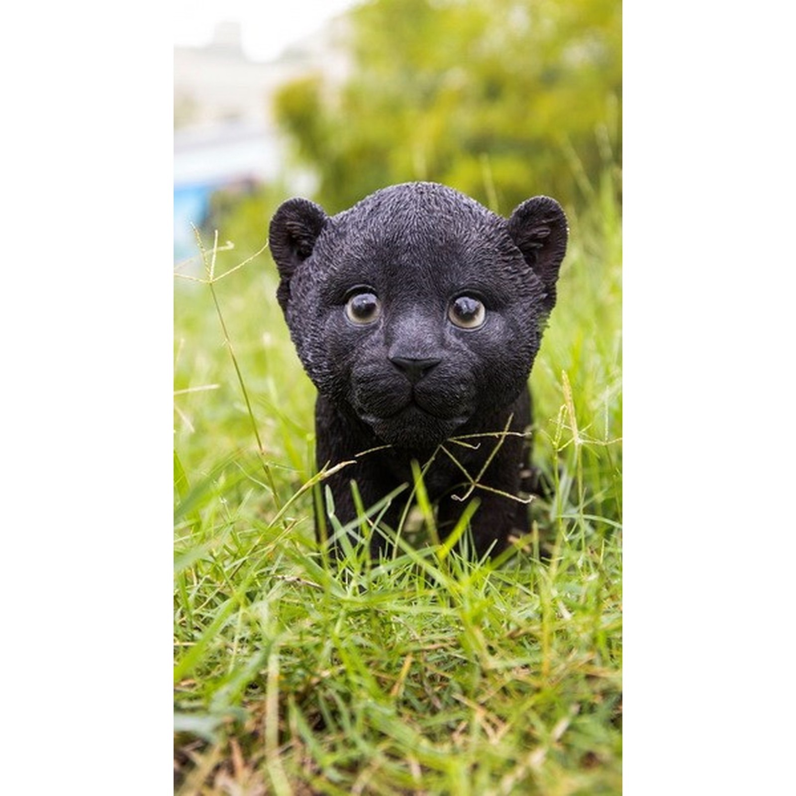 Black Panther Cub Stunning Realistic Life Like Figurine Statue Home